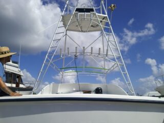 Mobile Marine Boat Tower Repair done on site by Shonefelt Welding & Fabrication in Clearwater Florida