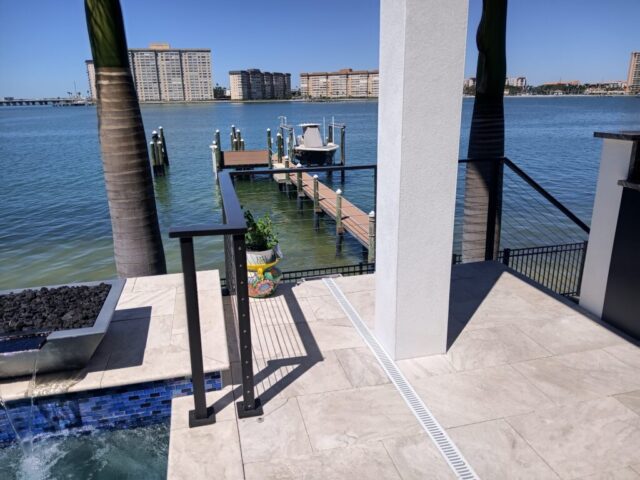 Custom built stair cable railing from Shonefelt Welding and Fabrication in Clearwater Florida