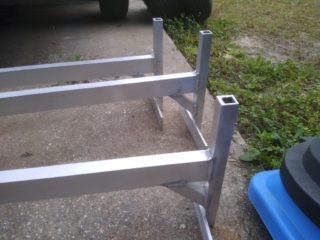 Custom built equipment racks created by Shonefelt Welding in Clearwater Florida